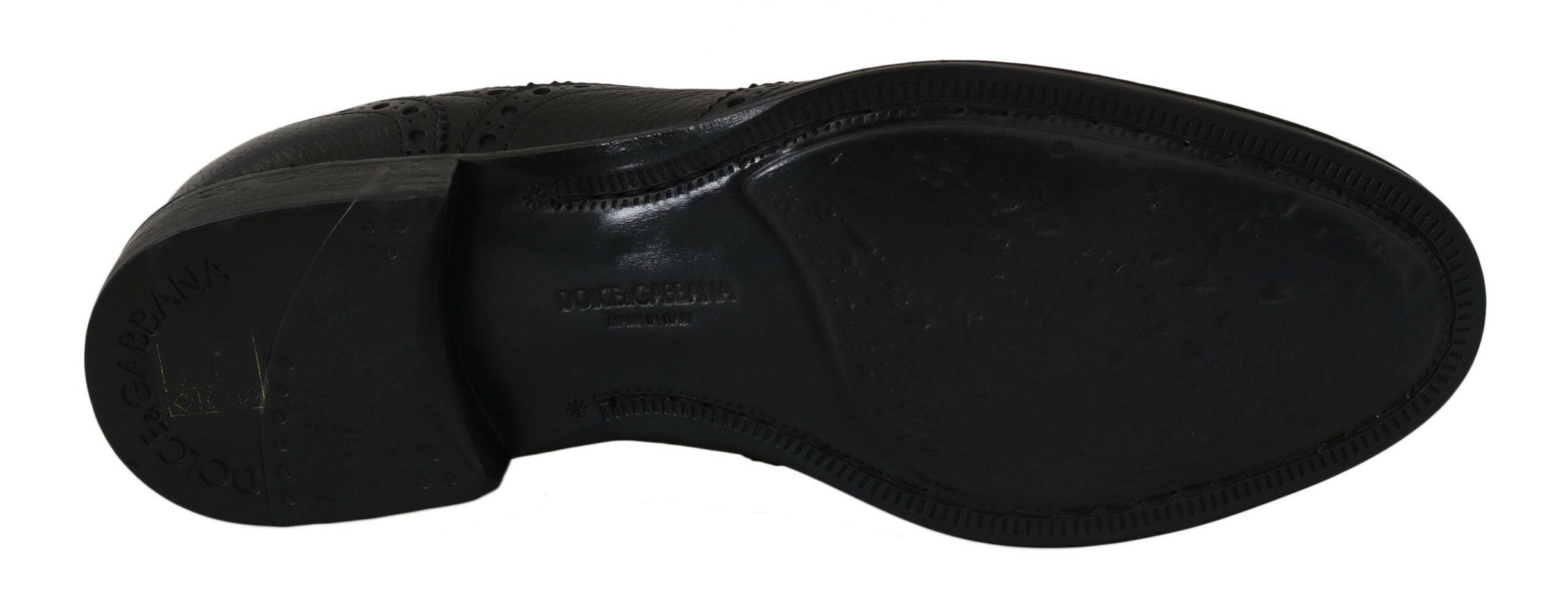 Dolce & Gabbana Blue Leather Wingtip Oxford Dress  Shoes -   -  Dolce & Gabbana.