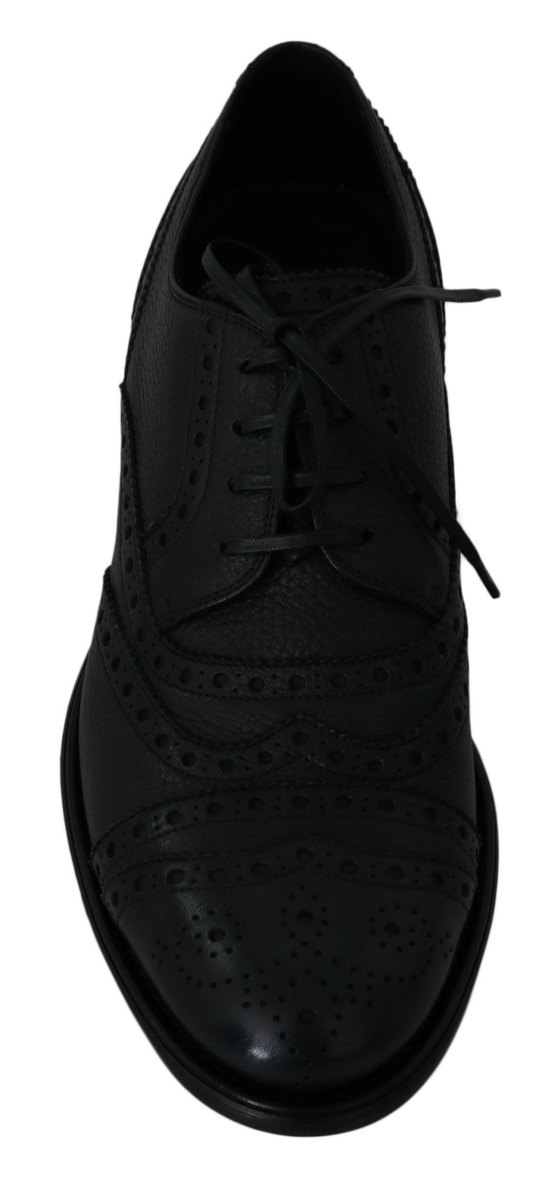 Dolce & Gabbana Blue Leather Wingtip Oxford Dress  Shoes -   -  Dolce & Gabbana.