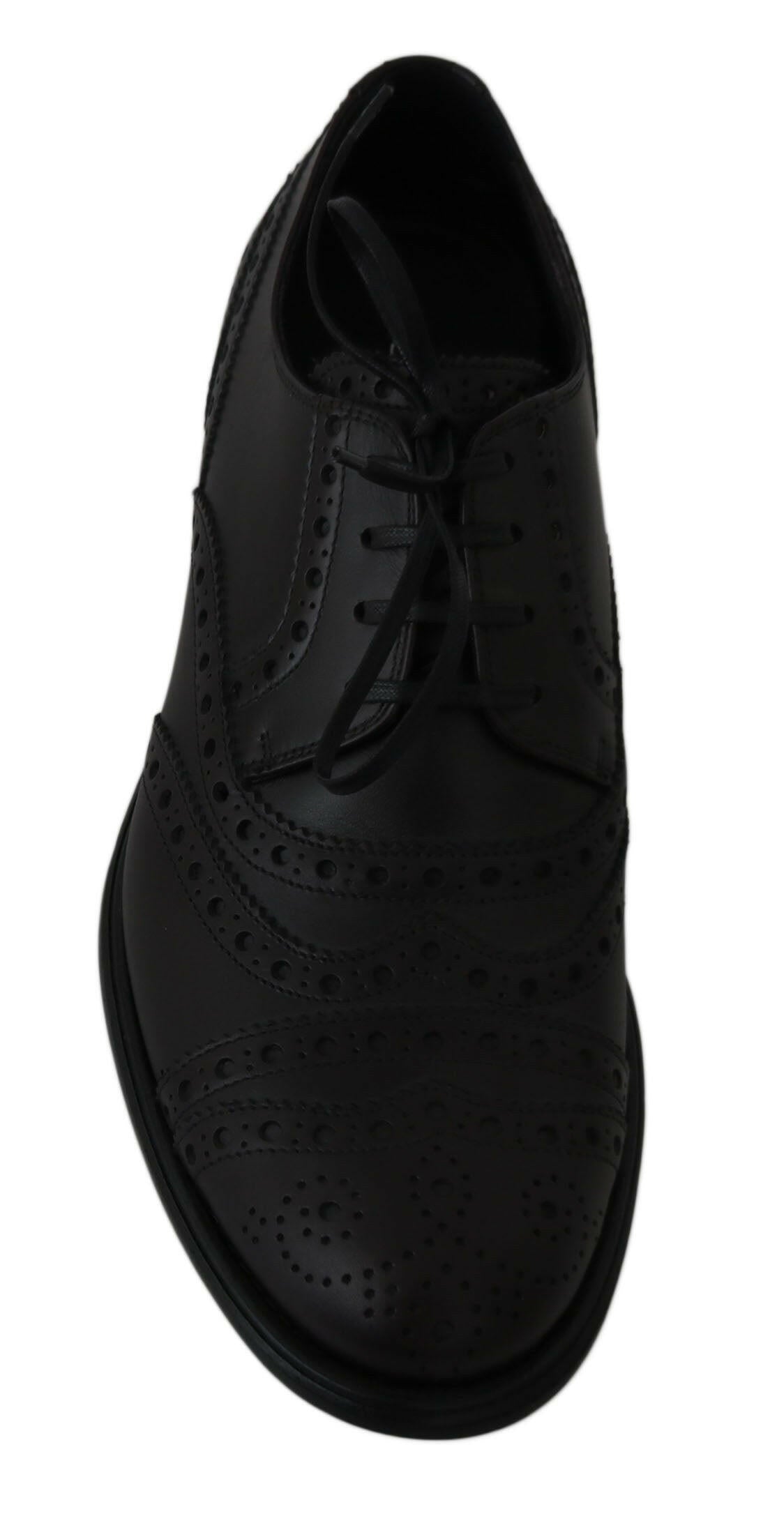 Dolce & Gabbana Black Leather Wingtip Oxford Dress  Shoes -   -  Dolce & Gabbana.