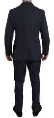 Romeo Gigli Two Piece 3 Button Cotton Blue Solid Suit -   -  Romeo Gigli.