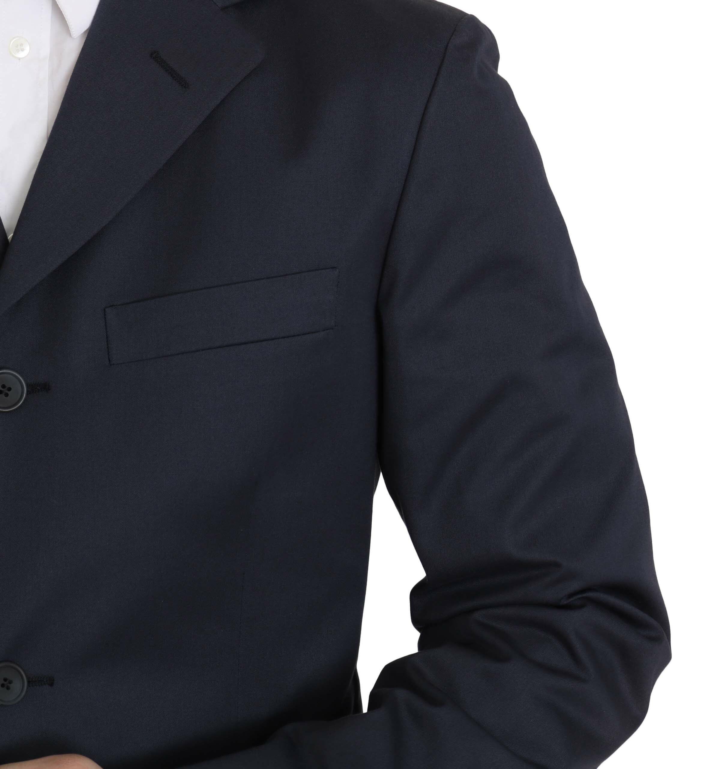 Romeo Gigli Two Piece 3 Button Cotton Blue Solid Suit -   -  Romeo Gigli.