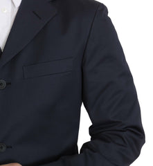 Romeo Gigli Two Piece 3 Button Cotton Blue Solid Suit -   -  Romeo Gigli.