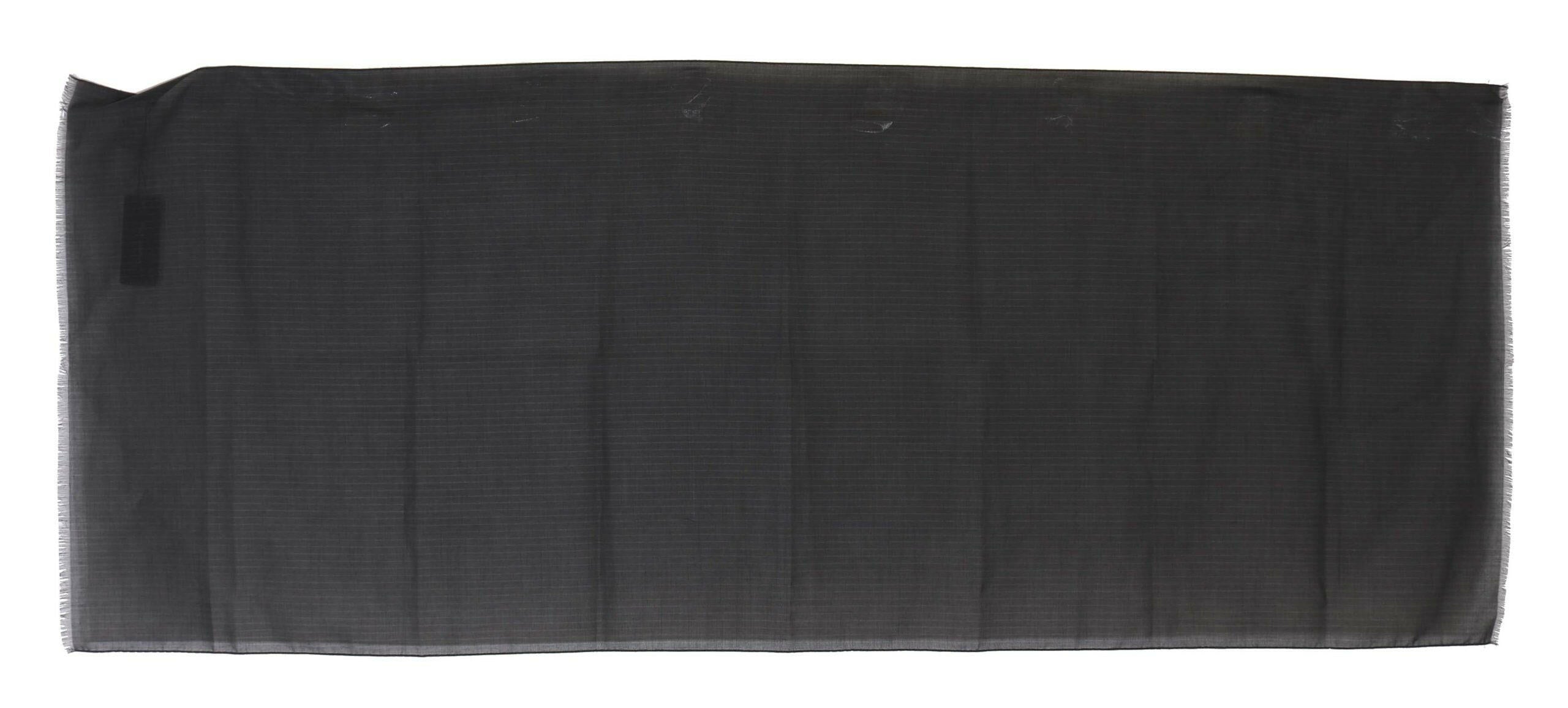 Dolce & Gabbana Gray 100% Wool Striped Pattern Wrap Scarf -   -  Dolce & Gabbana.