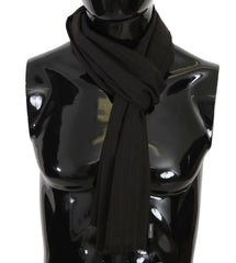 Dolce & Gabbana Brown Virgin Wool Striped Pattern Wrap Scarf -   -  Dolce & Gabbana.