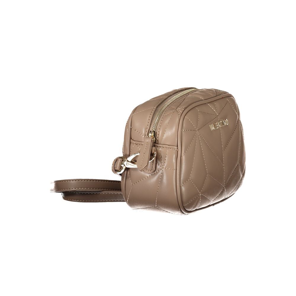 Valentino - Structured Quilted Polyethylene Shoulder Bag - Brown