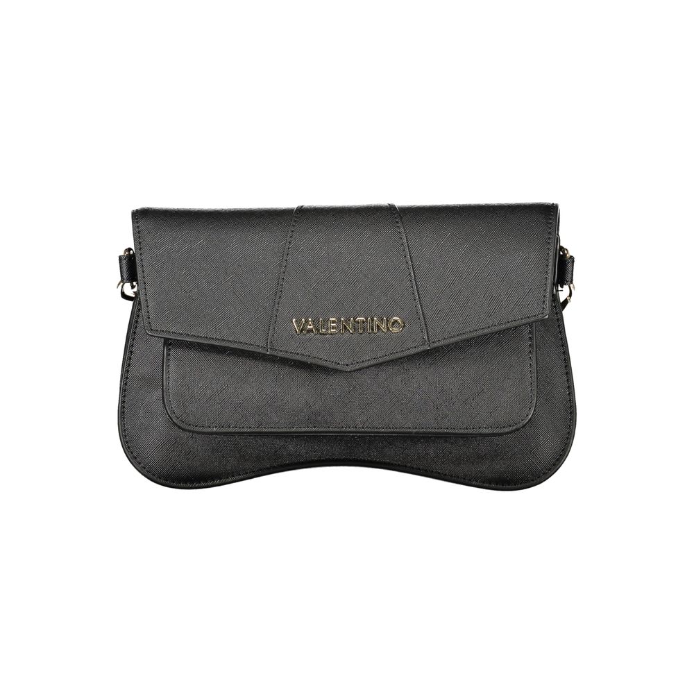 Valentino - Sleek Polyethylene Shoulder Bag with Chain Detail - Black