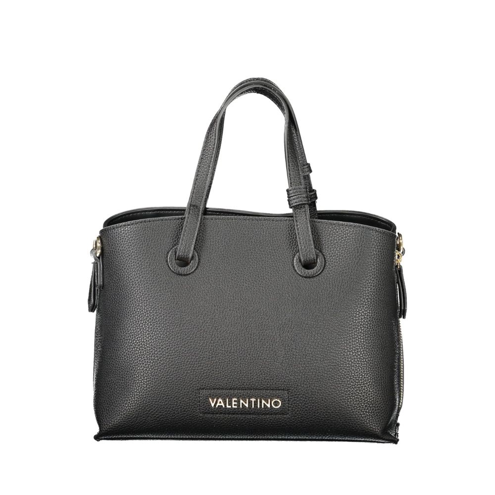 Valentino - Structured Textured Polyethylene Handbag with Dual Handles - Black