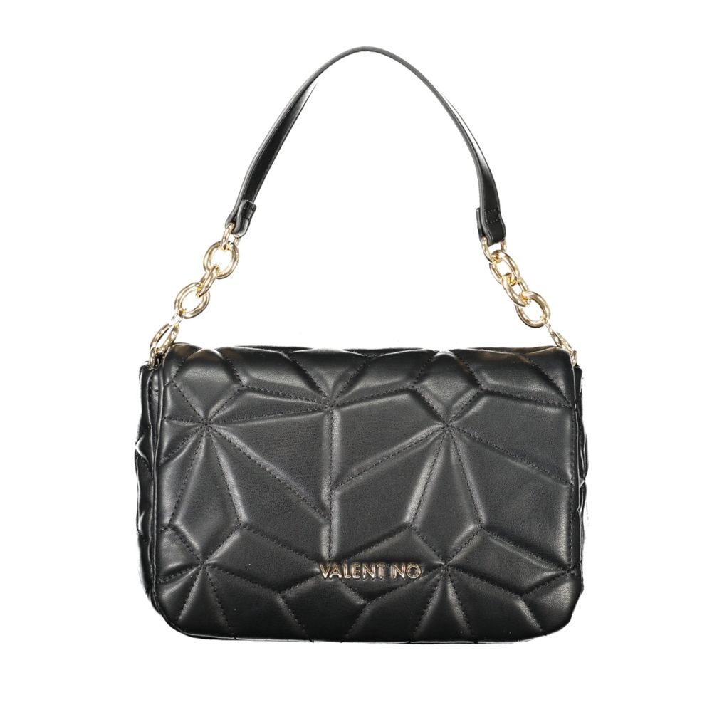 Valentino - Geometric Quilted Chain Shoulder Bag - Black