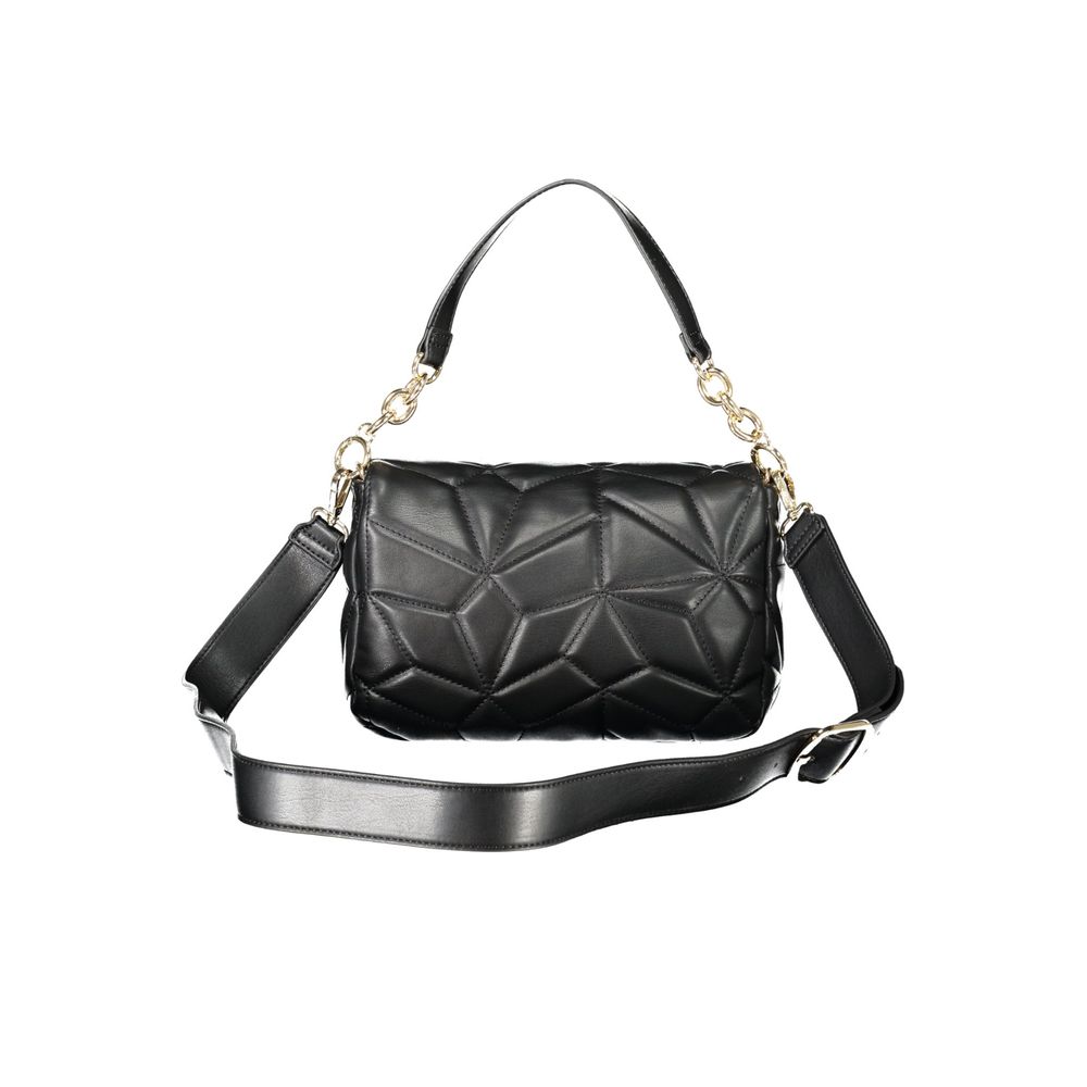 Valentino - Geometric Quilted Chain Shoulder Bag - Black