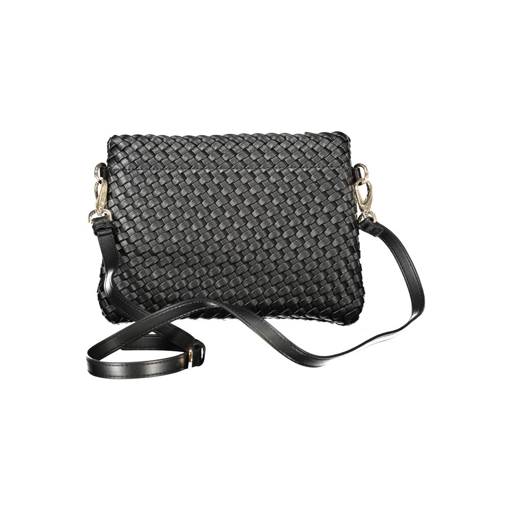 Valentino - Textured Woven Polyethylene Crossbody Bag - Black