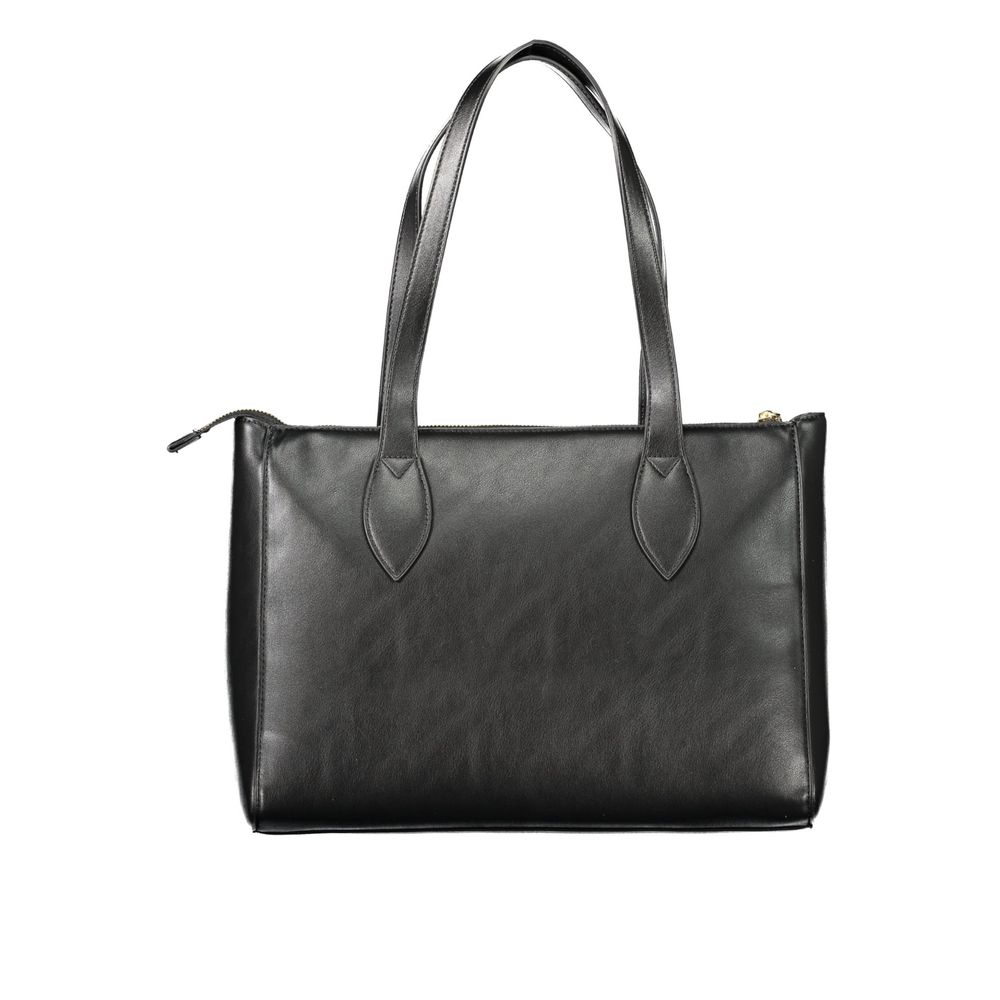Valentino - Structured Polyethylene Shoulder Bag - Black