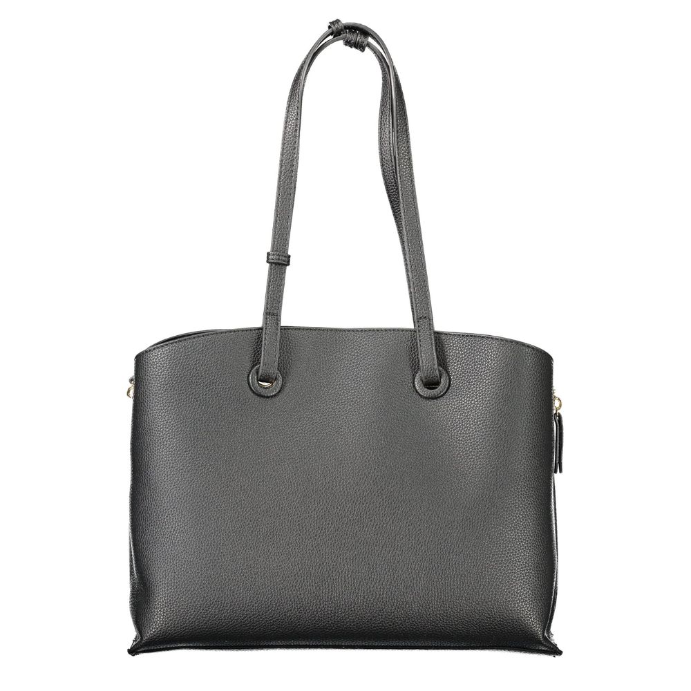 Valentino - Structured Polyethylene Top Handle Bag - Black
