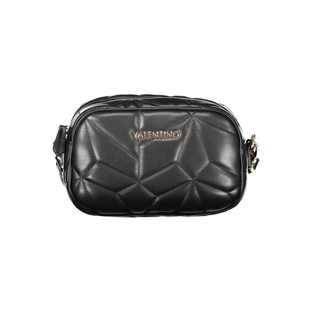Valentino - Sleek Geometric Quilted Polyethylene Shoulder Bag - Black
