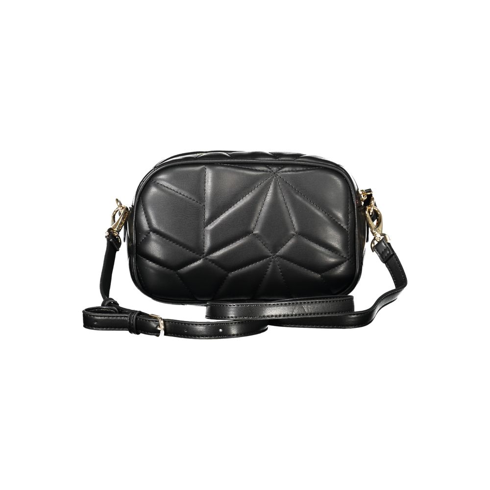 Valentino - Sleek Geometric Quilted Polyethylene Shoulder Bag - Black