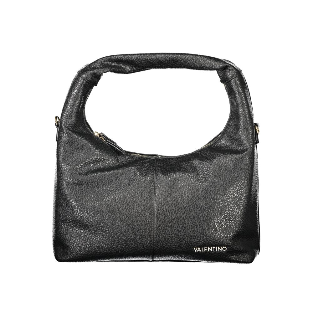 Valentino - Sleek Textured Polyethylene Top Handle Shoulder Bag - Black