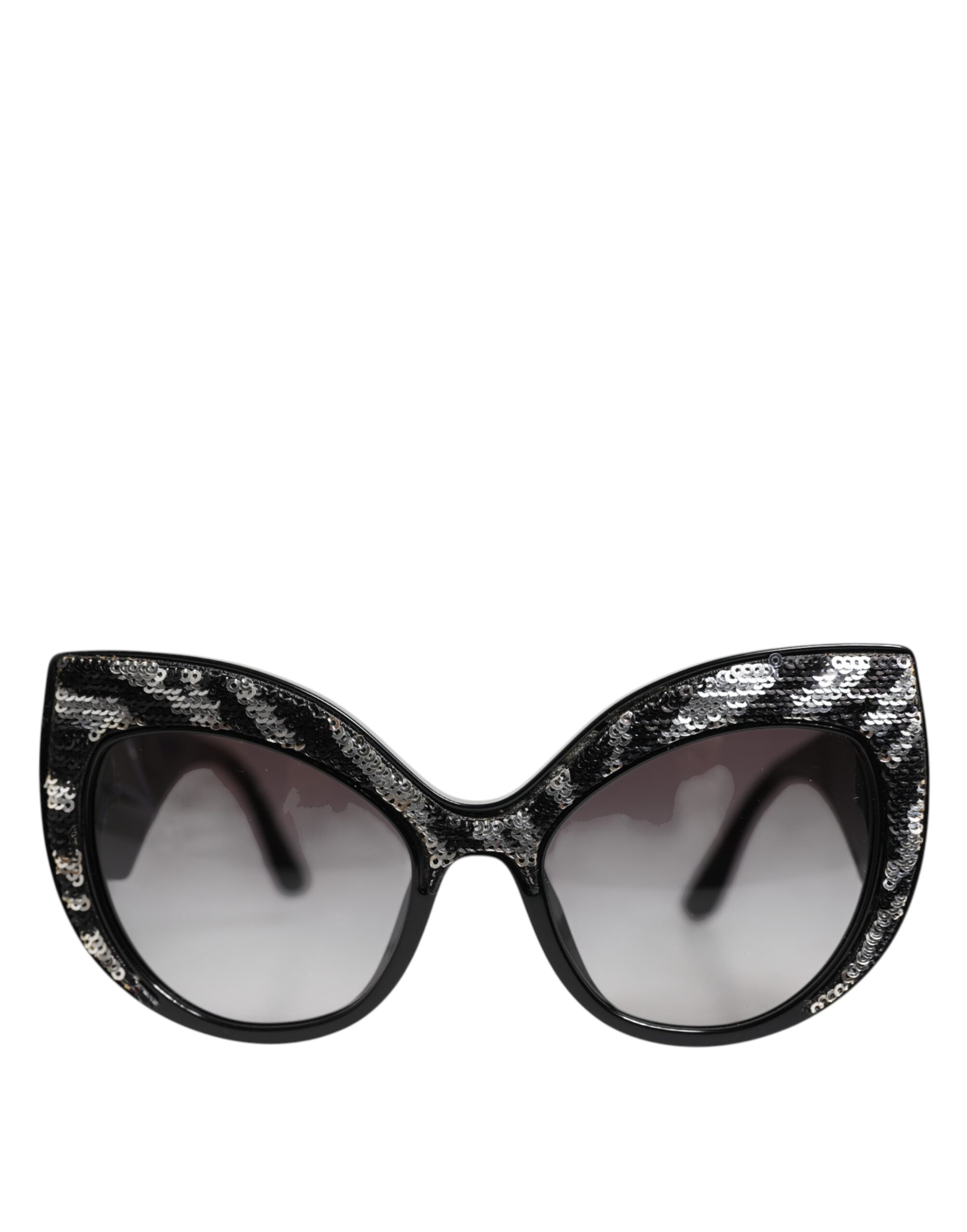 Dolce & Gabbana Black Silver Sequin Oversized Butterfly DG4326 Sunglasses -   -  Dolce & Gabbana.