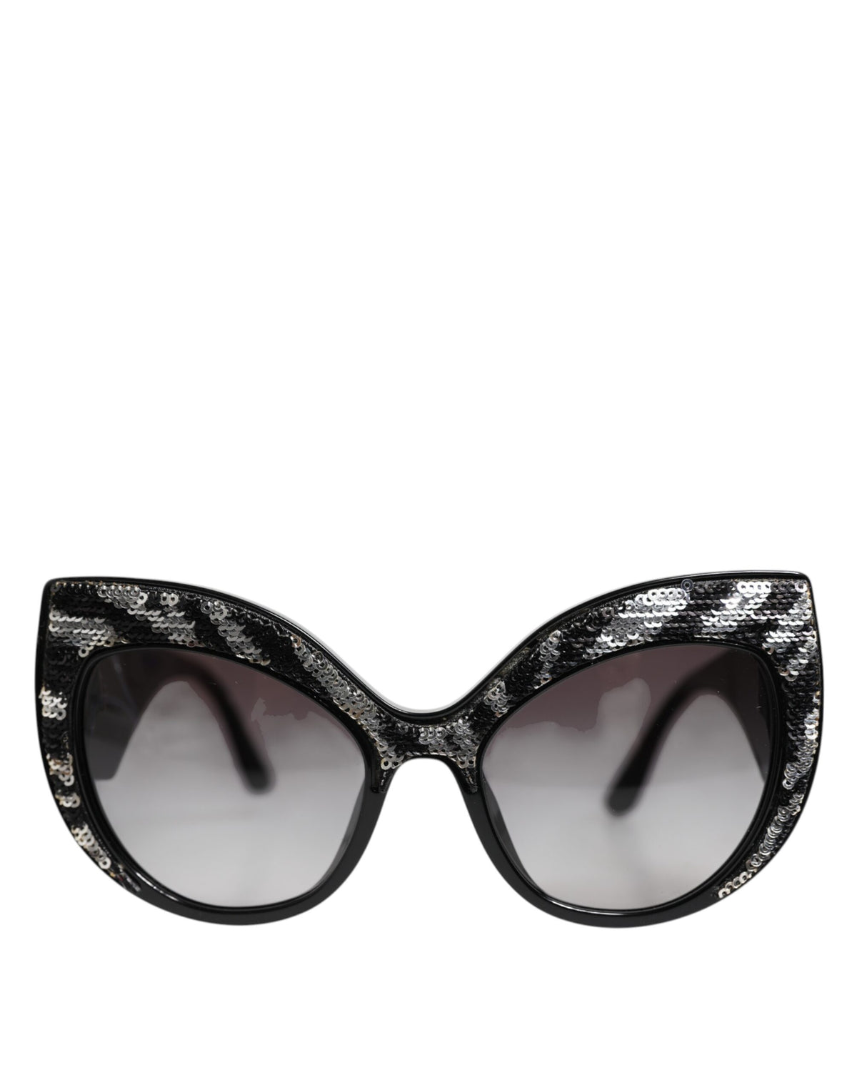 Dolce & Gabbana Black Silver Sequin Oversized Butterfly DG4326 Sunglasses -   -  Dolce & Gabbana.