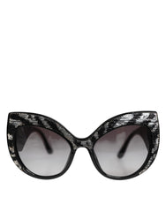 Dolce & Gabbana Black Silver Sequin Oversized Butterfly DG4326 Sunglasses -   -  Dolce & Gabbana.