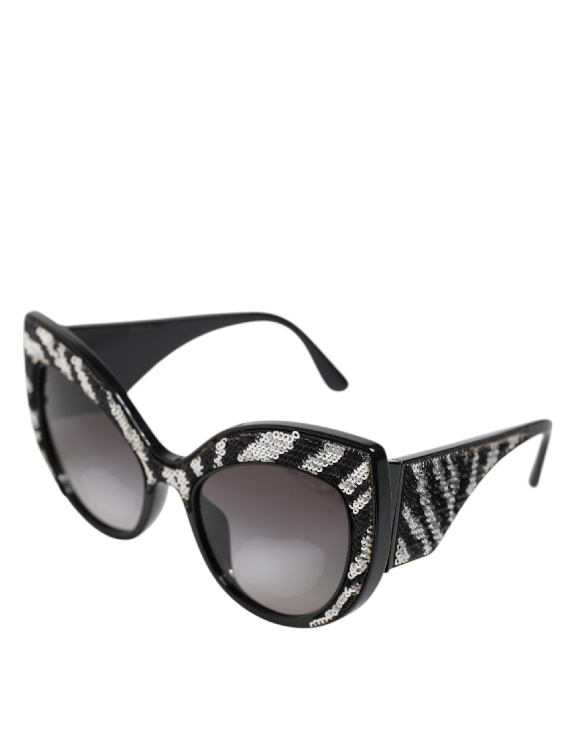 Dolce & Gabbana Black Silver Sequin Oversized Butterfly DG4326 Sunglasses -   -  Dolce & Gabbana.