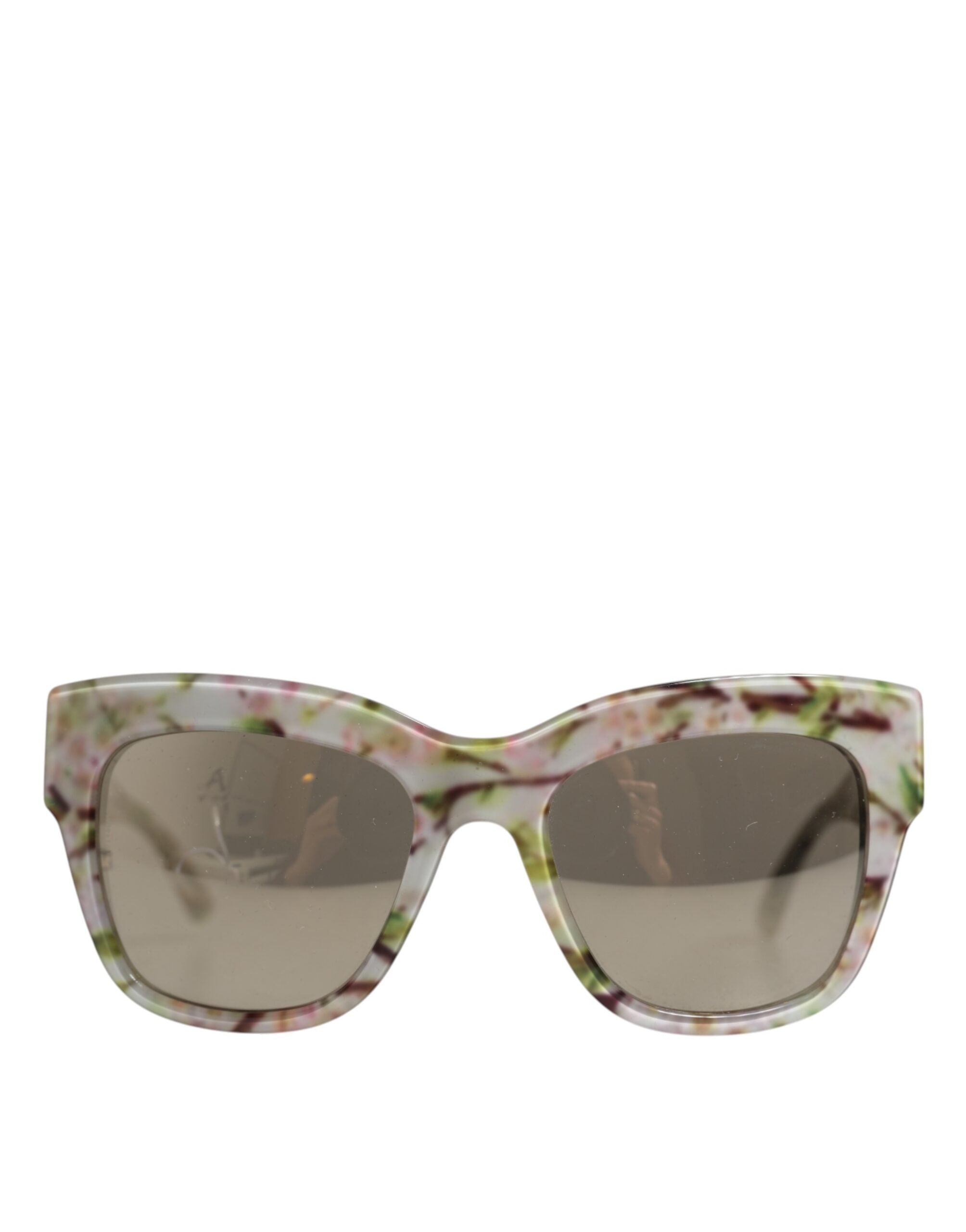 Dolce & Gabbana White DG4231F Floral Acetate Rectangle Shades Sunglasses -   -  Dolce & Gabbana.