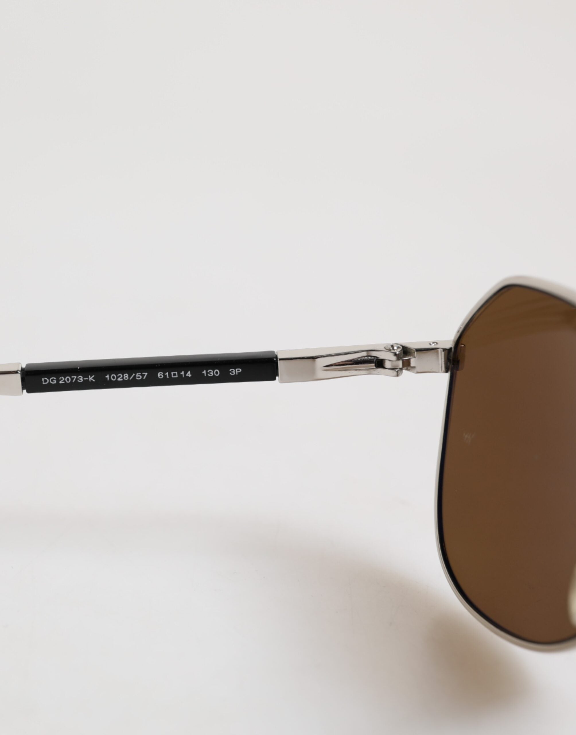 Dolce & Gabbana DG2073 Silver Steel Classic Pilot Brown Lens Sunglasses -   -  Dolce & Gabbana.