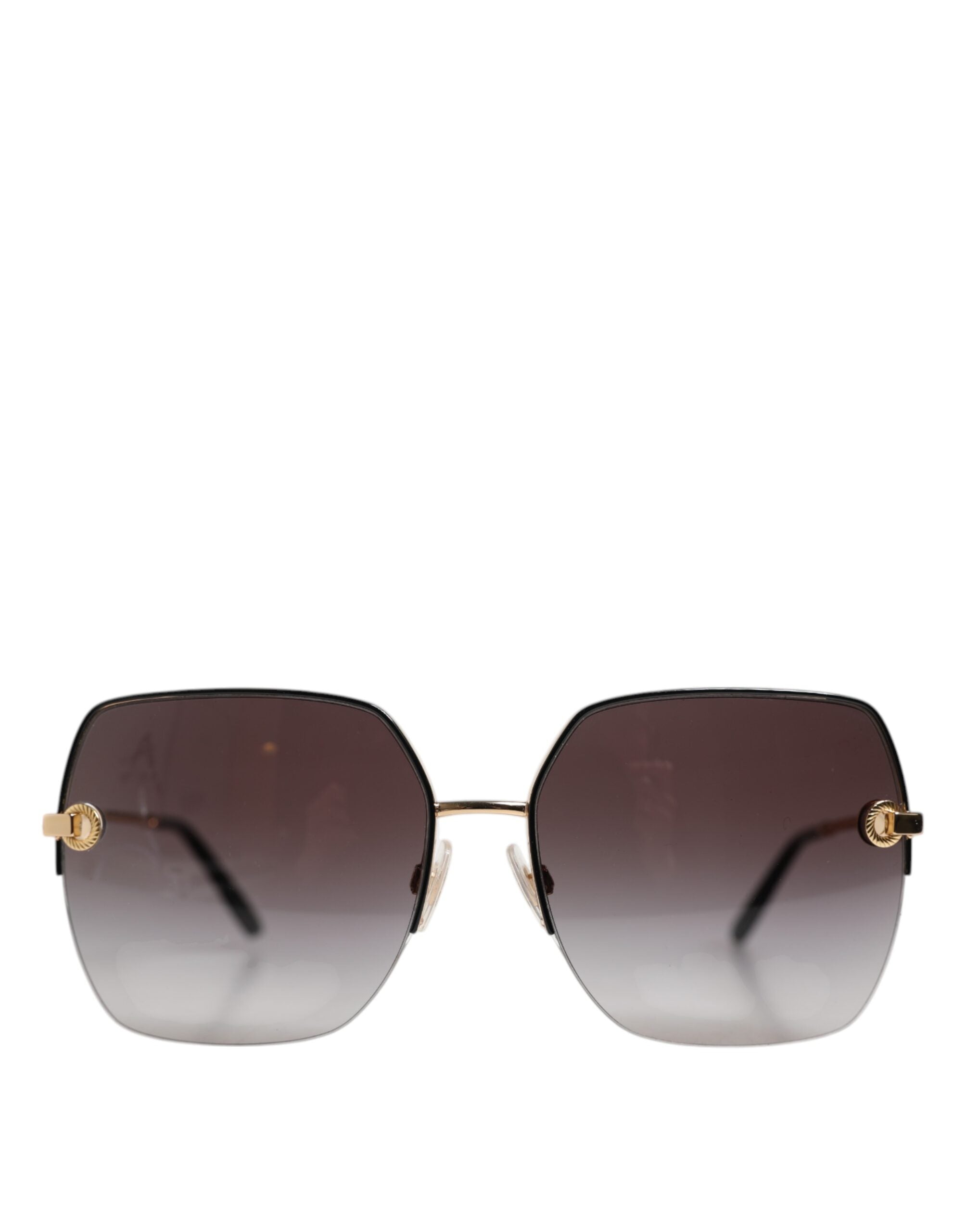 Dolce & Gabbana DG2267 Black Gold Metal Full Rim Square Sunglasses -   -  Dolce & Gabbana.