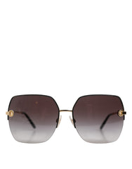 Dolce & Gabbana DG2267 Black Gold Metal Full Rim Square Sunglasses -   -  Dolce & Gabbana.