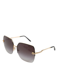 Dolce & Gabbana DG2267 Black Gold Metal Full Rim Square Sunglasses -   -  Dolce & Gabbana.