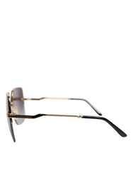 Dolce & Gabbana DG2267 Black Gold Metal Full Rim Square Sunglasses -   -  Dolce & Gabbana.