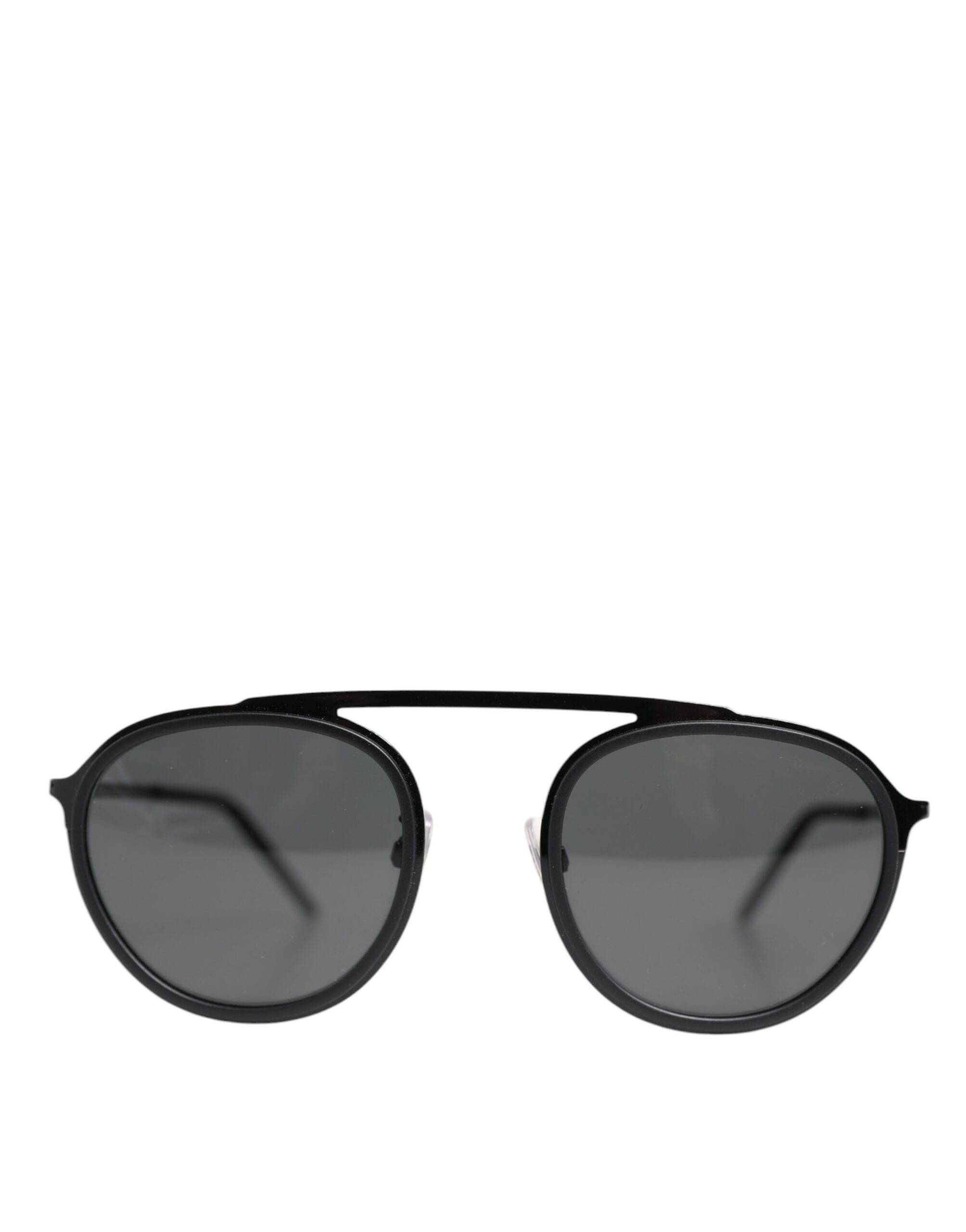 Dolce & Gabbana Matte Black DG2276 Metal Rim Round Shades Sunglasses -   -  Dolce & Gabbana.