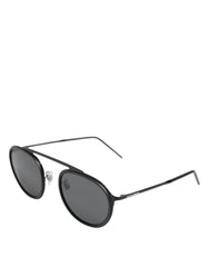 Dolce & Gabbana Matte Black DG2276 Metal Rim Round Shades Sunglasses -   -  Dolce & Gabbana.