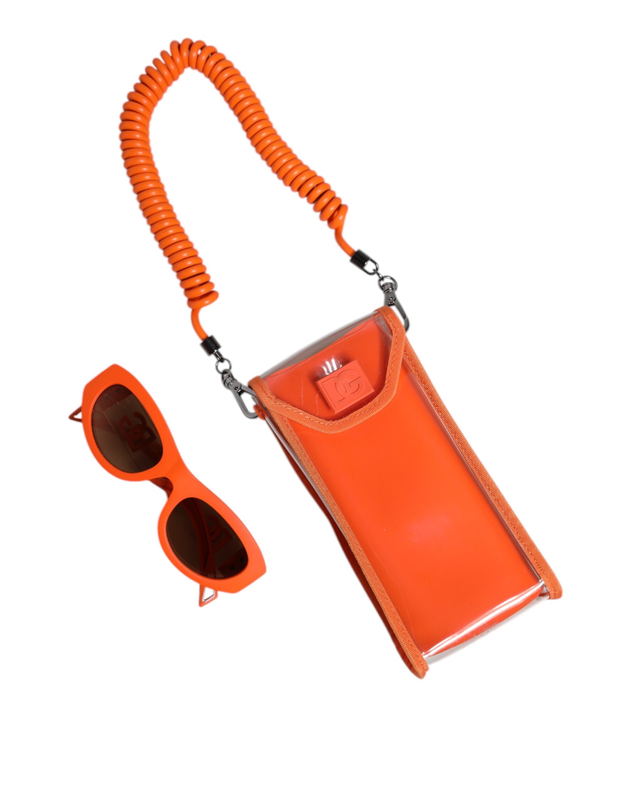 Dolce & Gabbana Orange Reborn To Live Oval Frame Logo Eyewear Sunglasses -   -  Dolce & Gabbana.