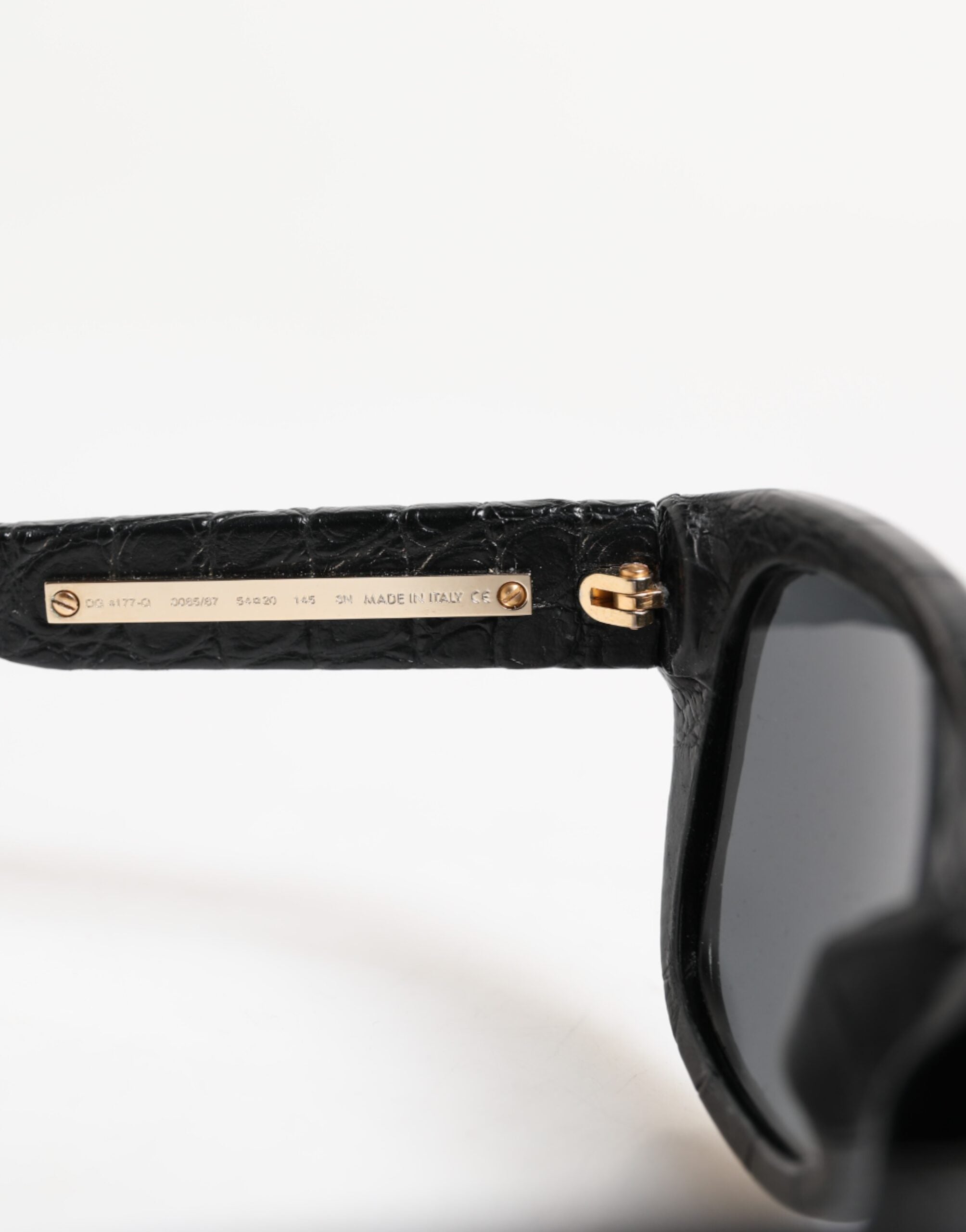 Dolce & Gabbana Black Leather Frame DG4177 Tinted Lens Sunglasses -   -  Dolce & Gabbana.