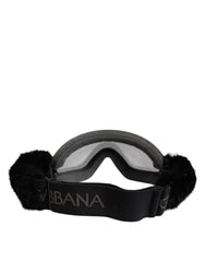 Dolce & Gabbana Black Bi0759 Lace Mirrored Ski Goggles Mask Sunglasses -   -  Dolce & Gabbana.