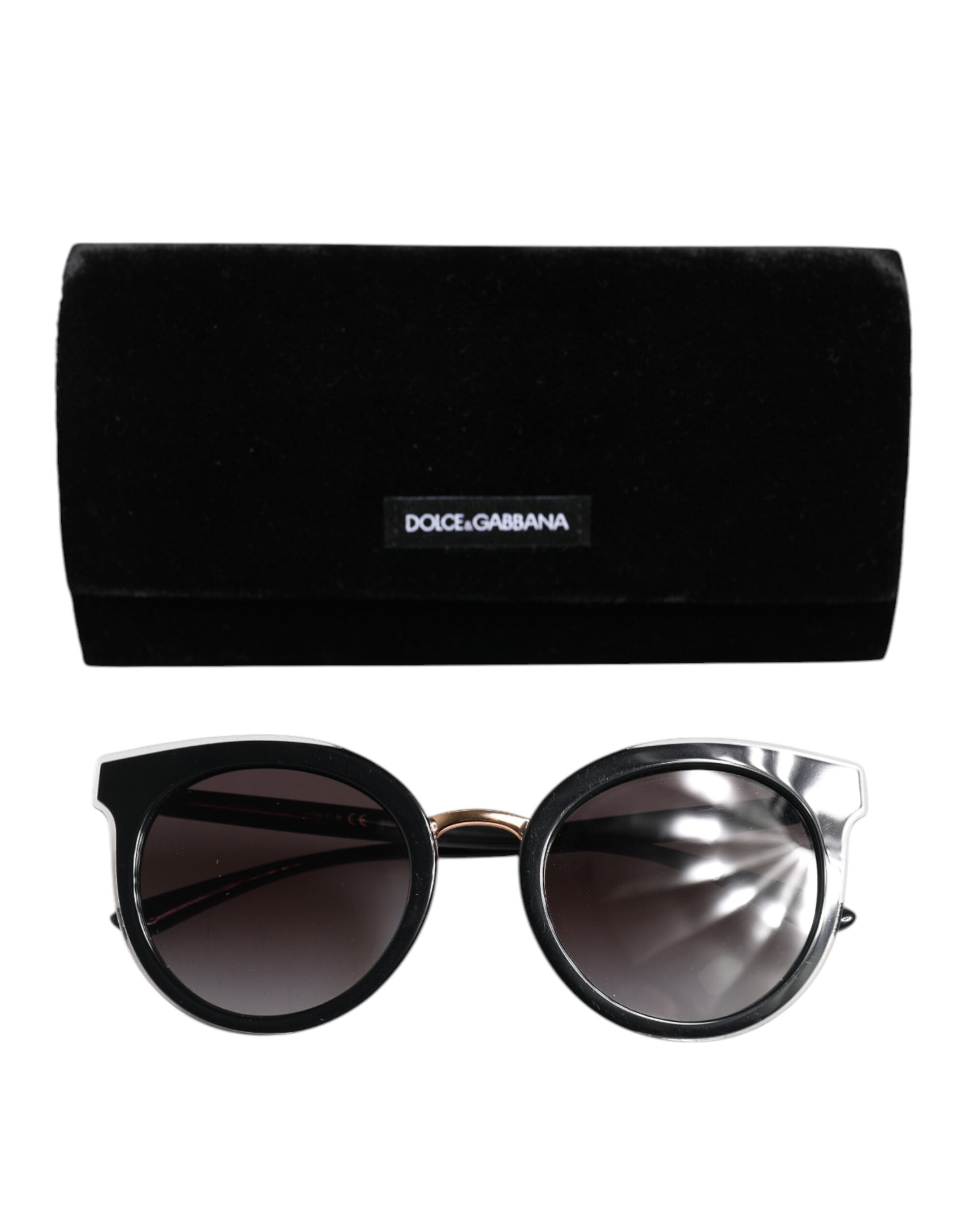 Dolce & Gabbana Black Transparent Trim Round DG4371-F Eyewear Sunglasses -   -  Dolce & Gabbana.