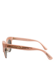 Dolce & Gabbana Pink Gold Mirrored Cat Eye DG6109 Sequined Sunglasses -   -  Dolce & Gabbana.