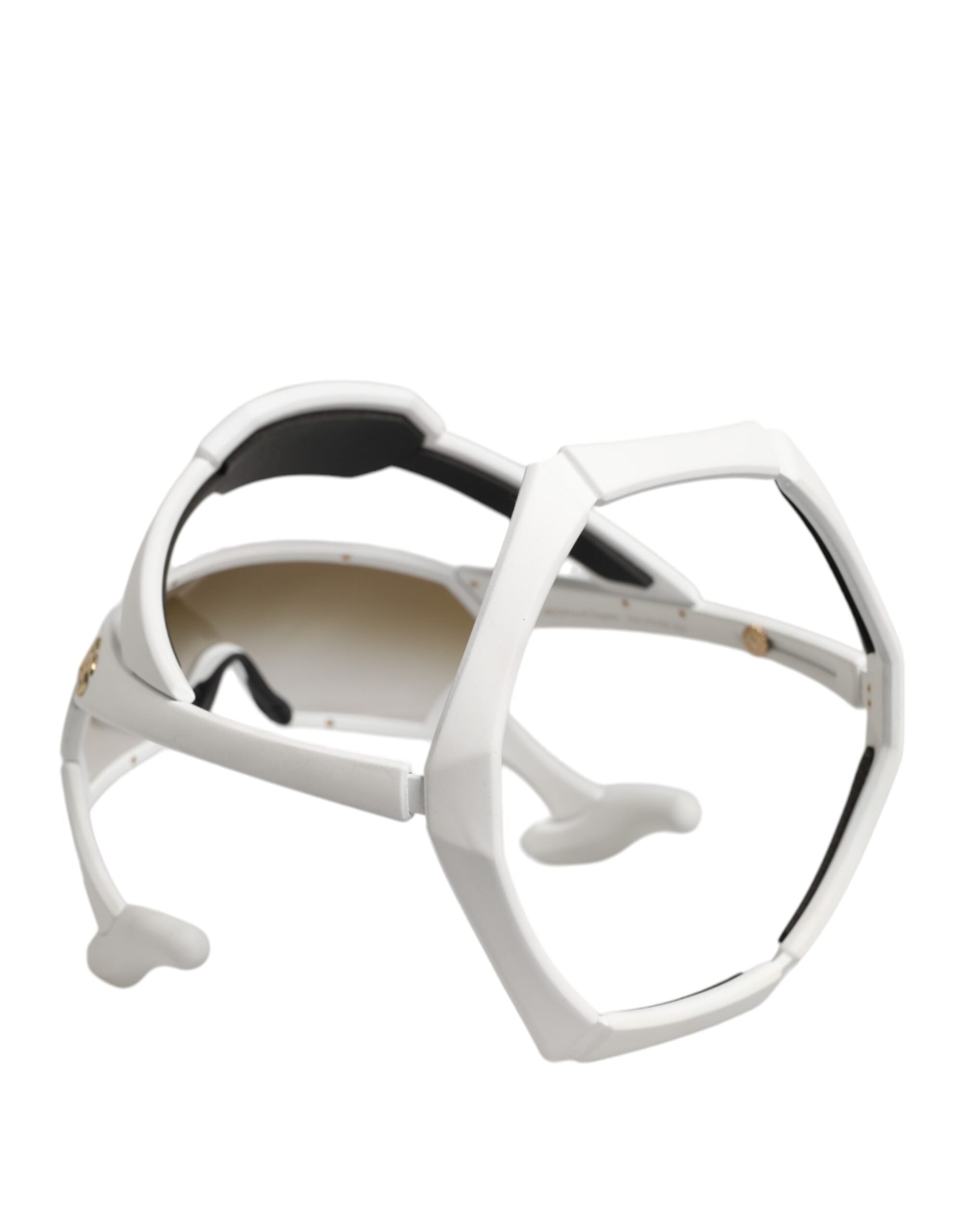 Dolce & Gabbana White Acetate Next Generation Mask Eyewear Sunglasses -   -  Dolce & Gabbana.