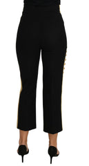 Dolce & Gabbana Military Embellished Pants Black Gold Dress Pant -   -  Dolce & Gabbana.