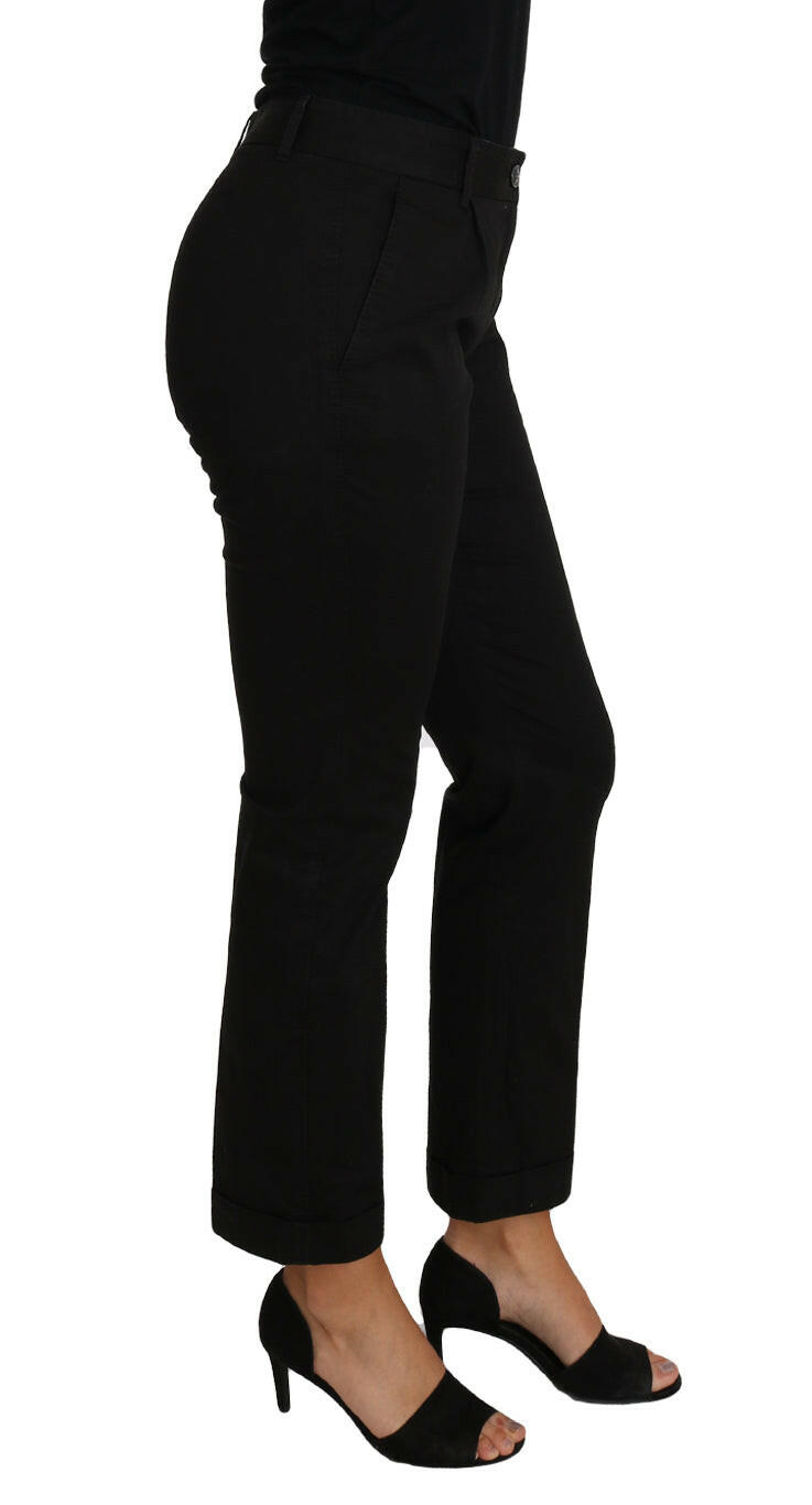 Dolce & Gabbana Black Dress Cropped Straight Straight Pants -   -  Dolce & Gabbana.
