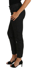 Dolce & Gabbana Black Dress Polka Dot Cropped Straight Pants -   -  Dolce & Gabbana.