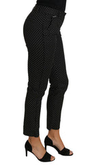 Dolce & Gabbana Black Dress Polka Dot Cropped Straight Pants -   -  Dolce & Gabbana.