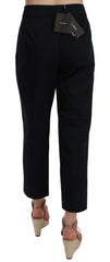 Dolce & Gabbana Black Cropped Front Button Embellished Pants -   -  Dolce & Gabbana.