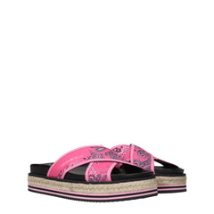 Kenzo Pink Fabric Slippers Sandals -   -  Kenzo.