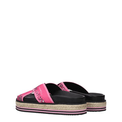 Kenzo Pink Fabric Slippers Sandals -   -  Kenzo.