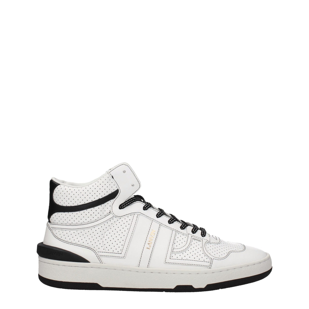 Lanvin White Leather High Tops -   -  Lanvin.