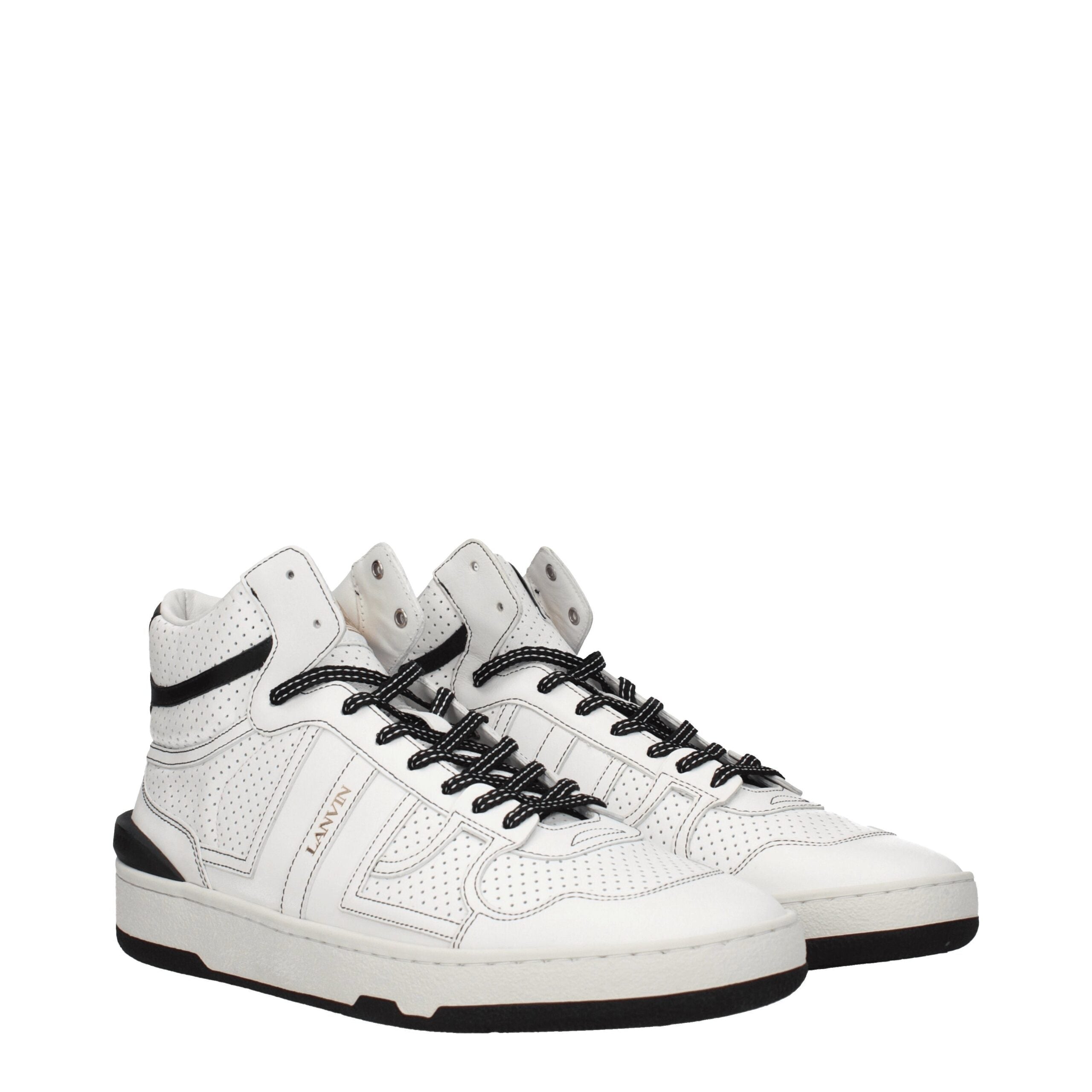 Lanvin White Leather High Tops -   -  Lanvin.