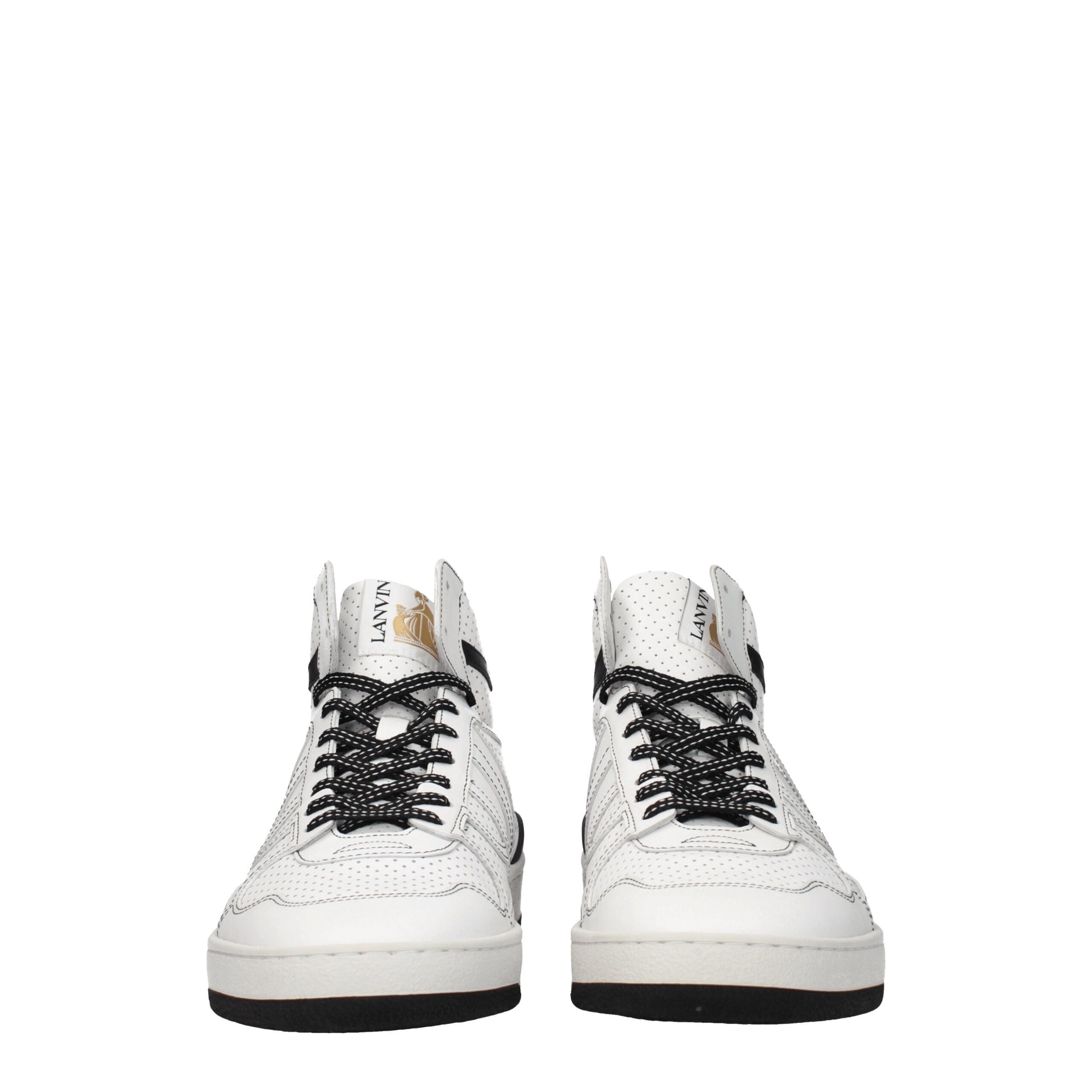 Lanvin White Leather High Tops -   -  Lanvin.