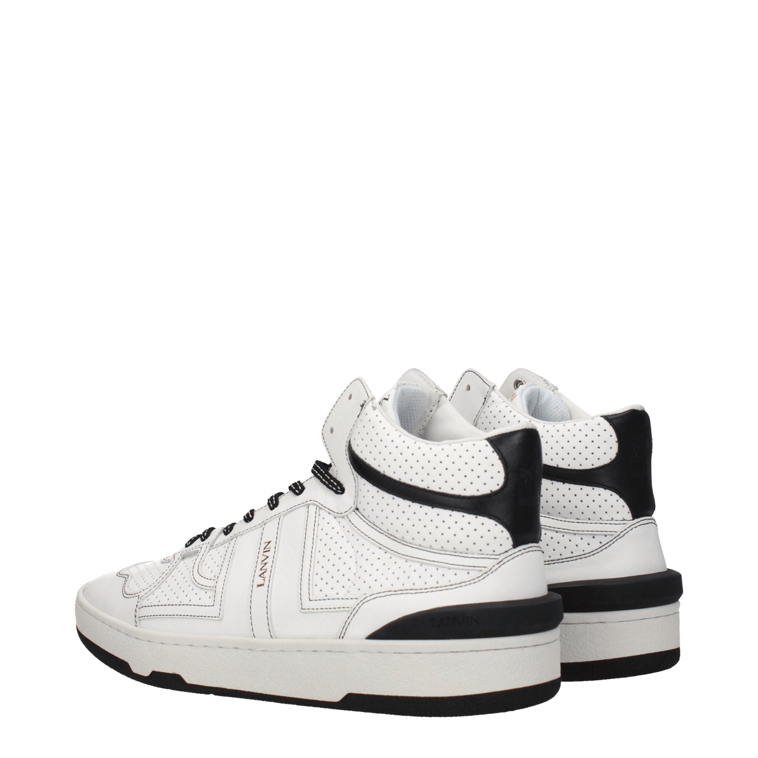 Lanvin White Leather High Tops -   -  Lanvin.