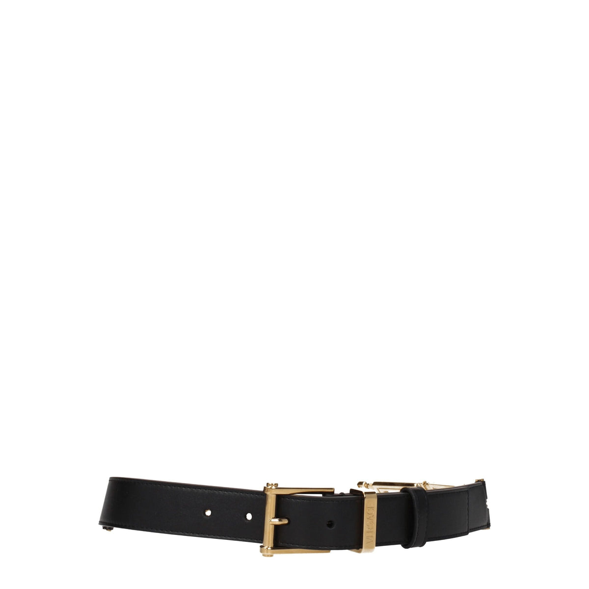 Versace Black Leather Regular Belts -   -  Versace.