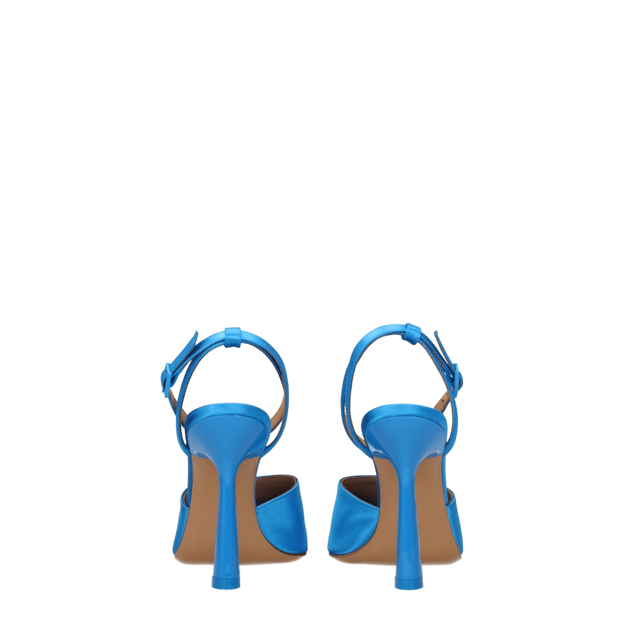 Off-White Blue Satin Stiletto Heels Sandals -   -  Off-White.